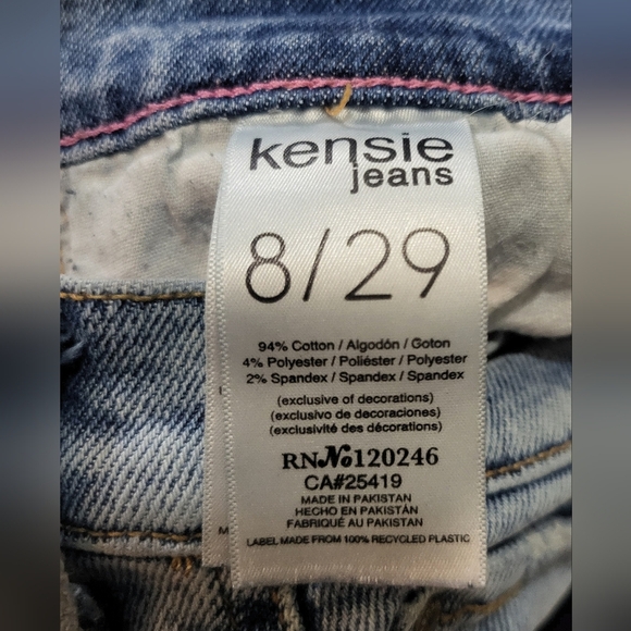 Kensie-Vintage Luxe-Kelsey High Rise Skinny-Acid Wash Ankle Length Jeans- Size 8 - Picture 5 of 7
